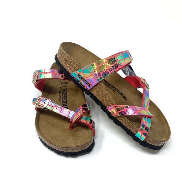 Birkenstock Mayari Gator Gleam Raspberry Sandals, 37 - Picture 2 of 14